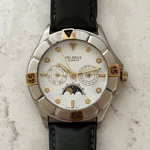Hellbros Quartz Stainless Steel Back Mens Wristwatch